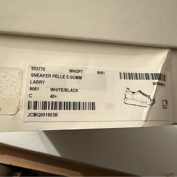 Alexander McQueen White and Black Athletic Shoes - Picture 4 of 7